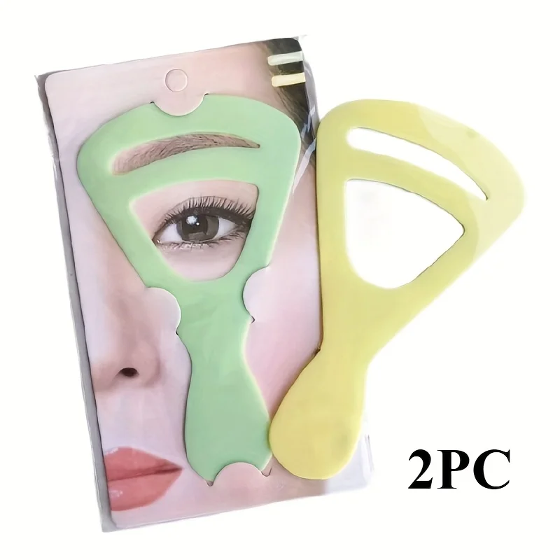 Ensemble de 2 modèles de mise en forme des sourcils, dessin et décoration des sourcils DIY, carte de traçage des sourcils, carte de croisement des sourcils, eyeb