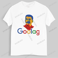 Goolag USSR Stalin Artsy Awesome Artwork Drawing Couple T-shirts O-neck Shirts Casual Cotton brand Daily Tee Top