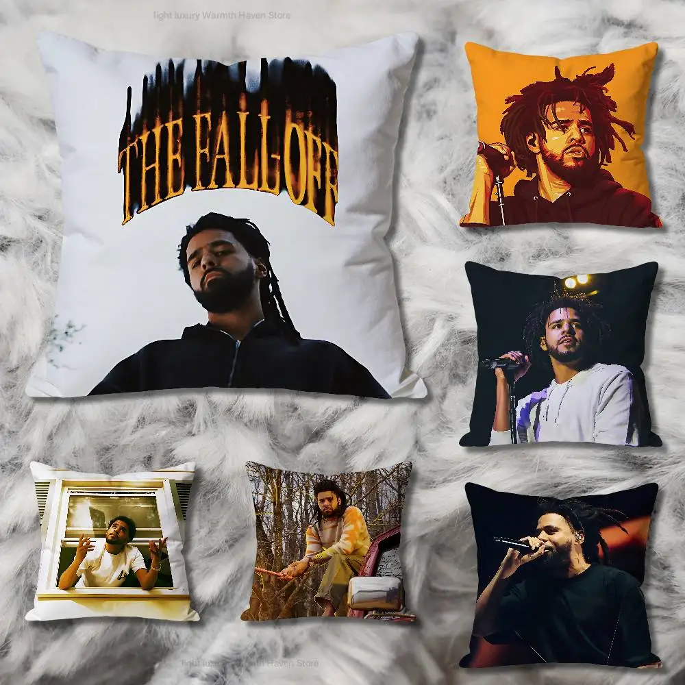 

J-J Cole The Fall-Off Anime Celebrity Merchandise All-Match Printed Pillow Case Sofa Car Office Room Decoration Protector