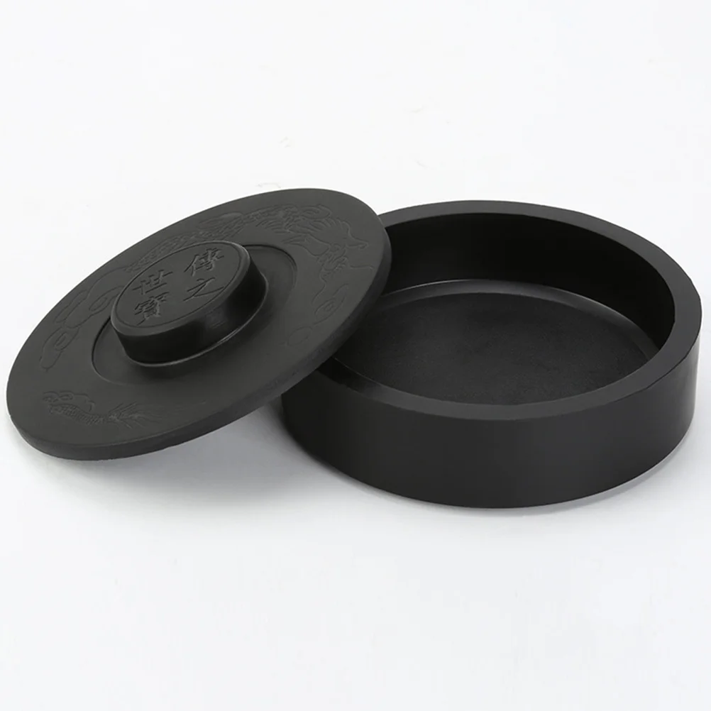 

Traditional Inkstone Exquisite Painting Inkslab Practical Drawing Inkstone Smooth Inner Surface Easy to Carry Chinese