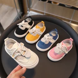 Kids Canvas Shoes Spring Autumn Boys Girls School Casual Shoes Soft Sole Non-slip Toddler Shoes Breathable Children Sneakers