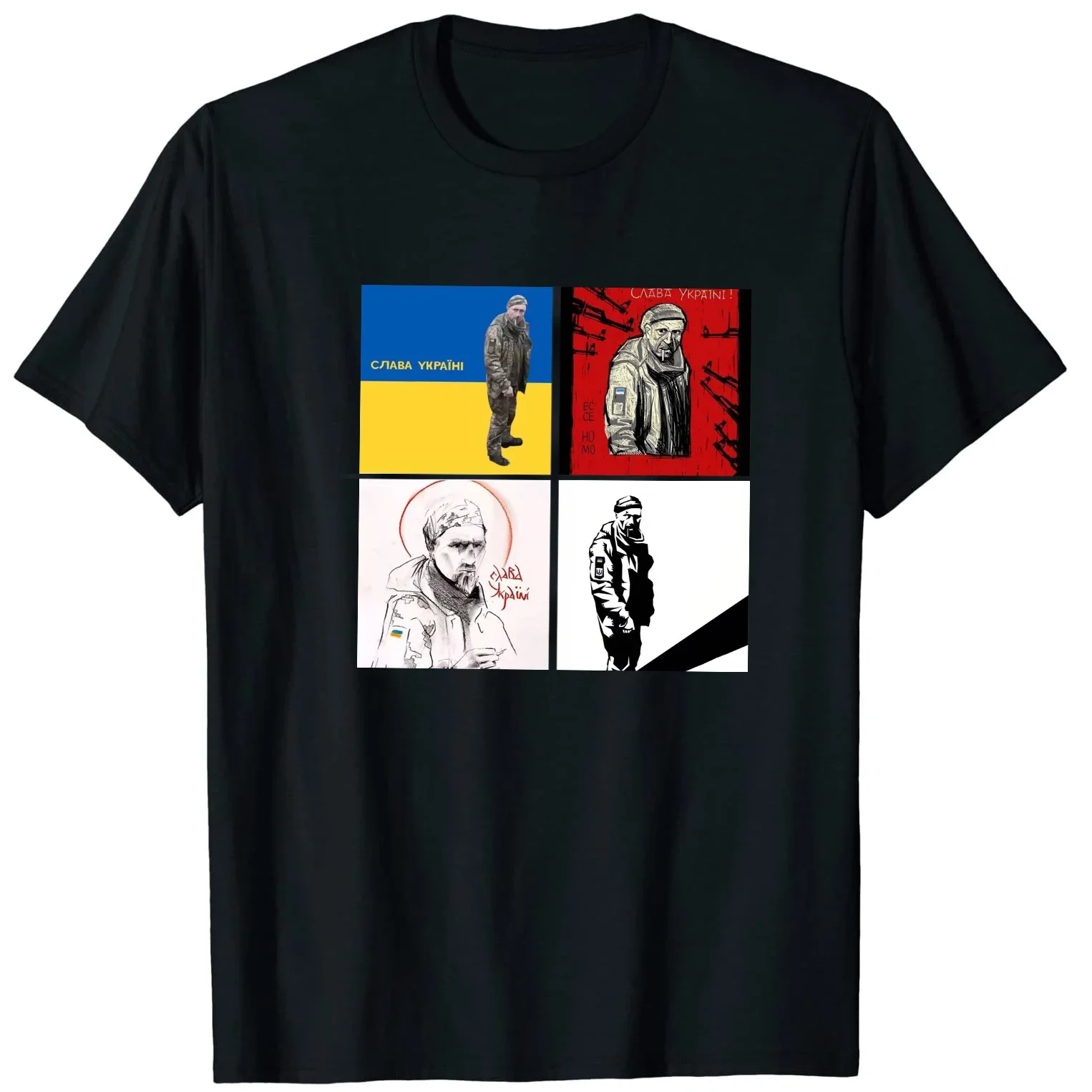 

100% Cotton O-Neck Short Sleeve Casual Mens T-shirt Slava Ukraini! Glory To Ukraine Ukrainian Prisoner of War Veteran T-Shirt