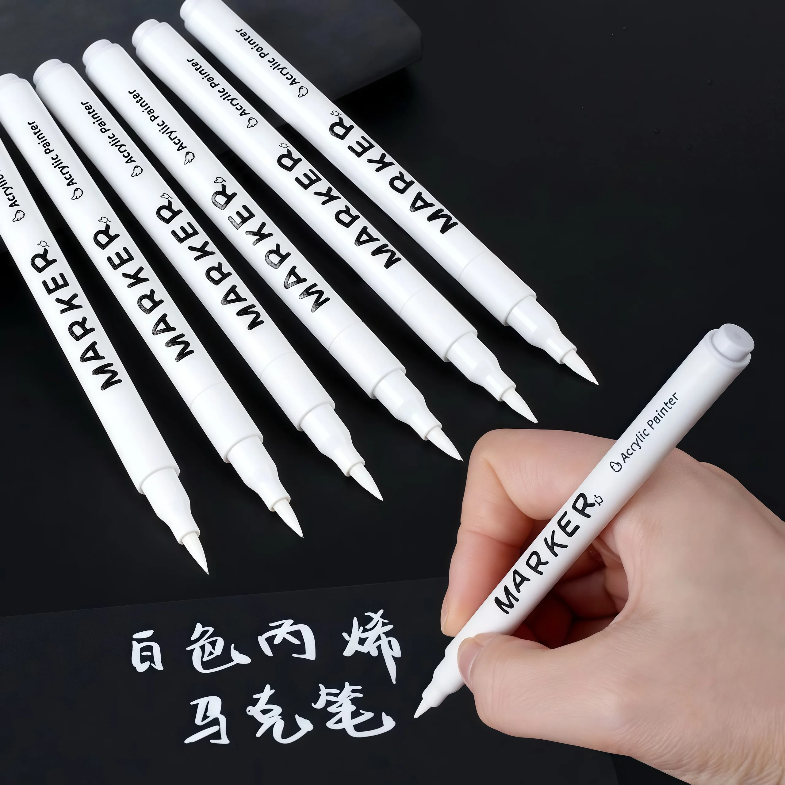 قلم تدوين علامة أكريليك سريع الجفاف متين مقاوم للماء للأطفال غير سام مجموعة ألوان مائية للمدرسة الابتدائية