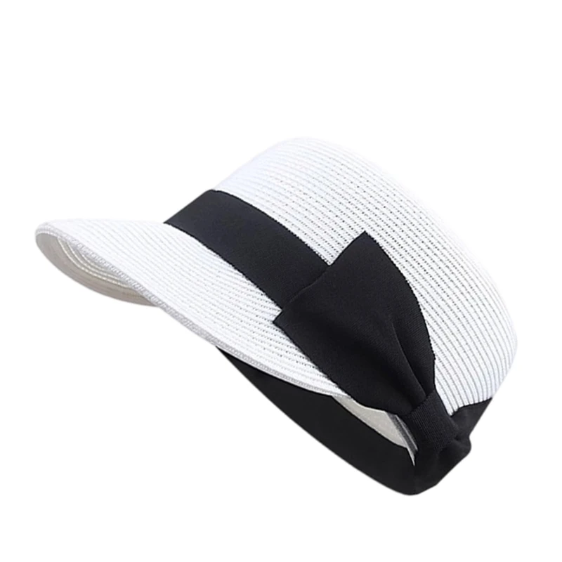 Foldable Wide Brims Woven Straw Hat for Women Travel Beach Trip Summer Activity