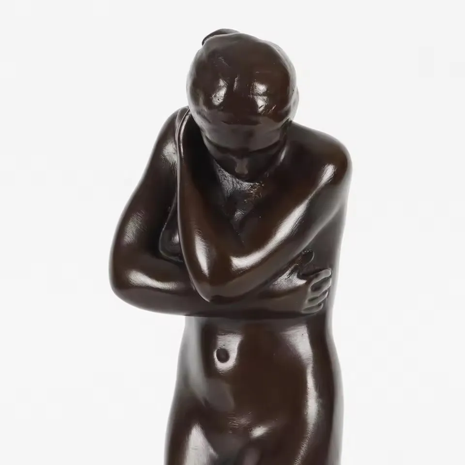 

Bronze Eve Statue by Rodin Famous Sculpture Replica Collectible Woman Figurine for Home Decoration