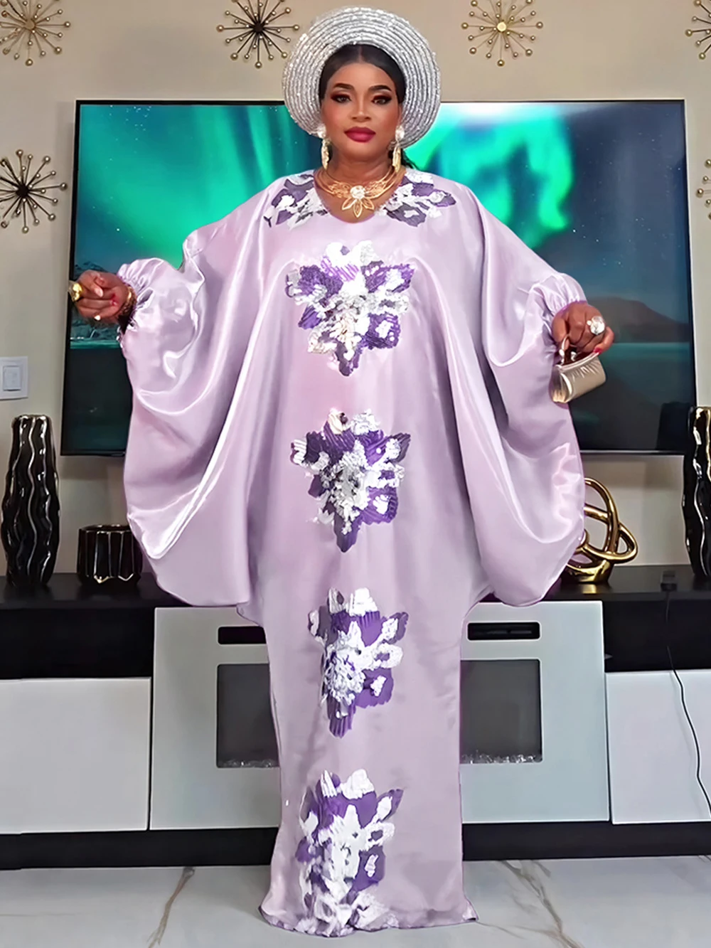 

Traditional African Dresses For Women Plus Size Loose Boubou Ankara Dashiki Sequin Outfit Dubai Turkey Kaftan Abaya Long Dress