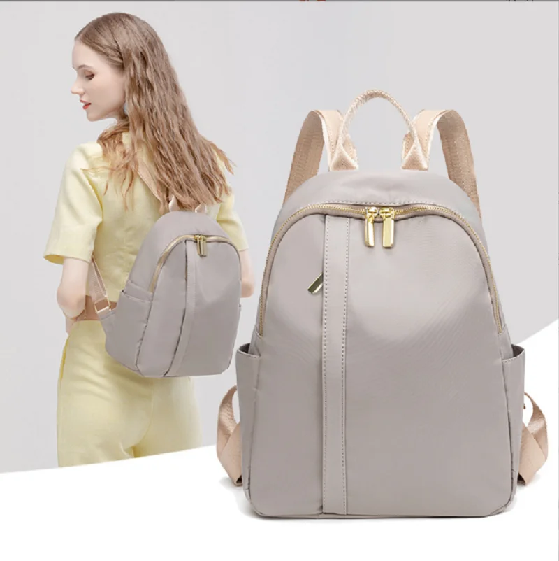 

2026 Women's Korean Luxury Fashion Waterproof Oxford Travel Backpacks Large Capacity Shoulder Bags Notebook School Bag Knapsack