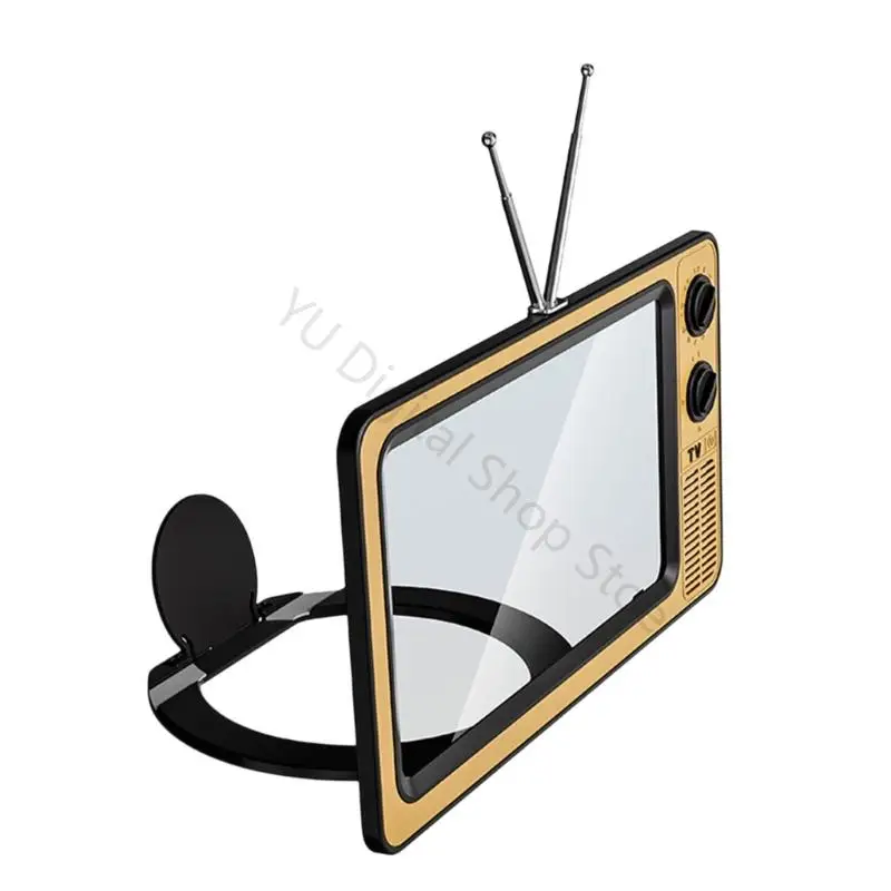 96BA 12-Zoll-Retro-TV-Telefon-Bildschirmlupenständer mit nicht blauem Licht, faltbare Designs für Heimkino und Videoansehen – Detail 5