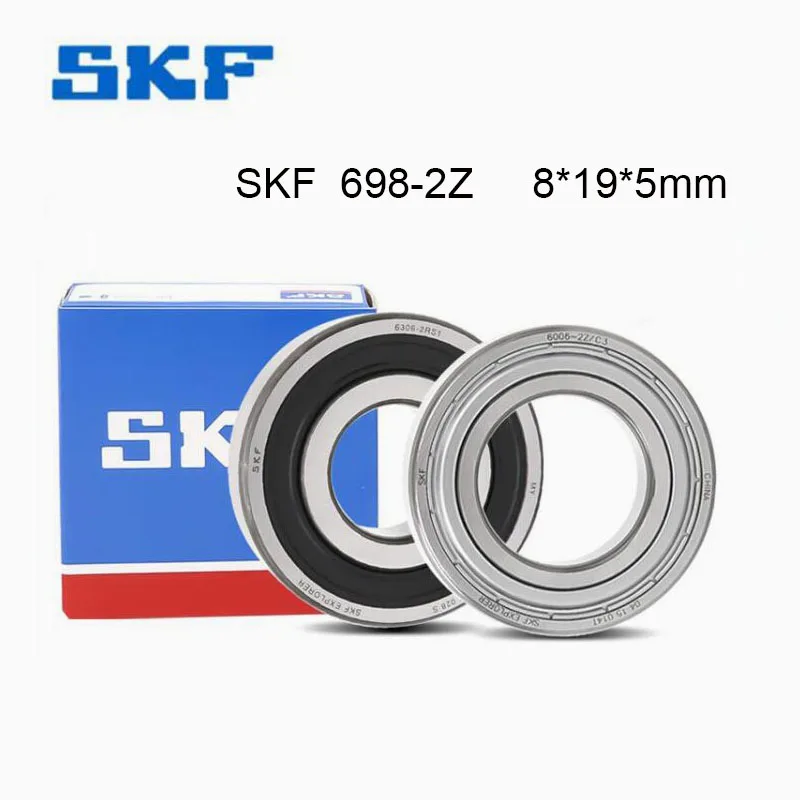 

100% Оригинальный шведский подшипник SKF, 5 шт., 698-2Z 698ZZ ABEC-9, шарикоподшипник 8x19x5 мм, высокоскоростные радиальные 698-ZZ шарикоподшипники