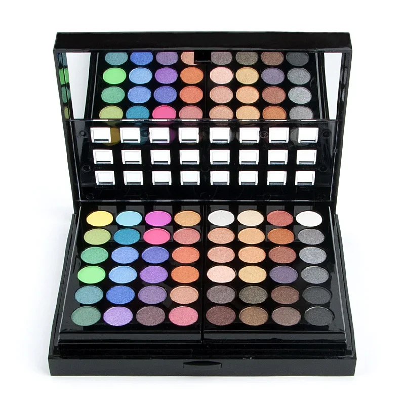 Coffret de maquillage avec boîte en aluminium pour femme, fard à barrage, rouge à lèvres, eye-liner, correcteur, poudre, BLO256