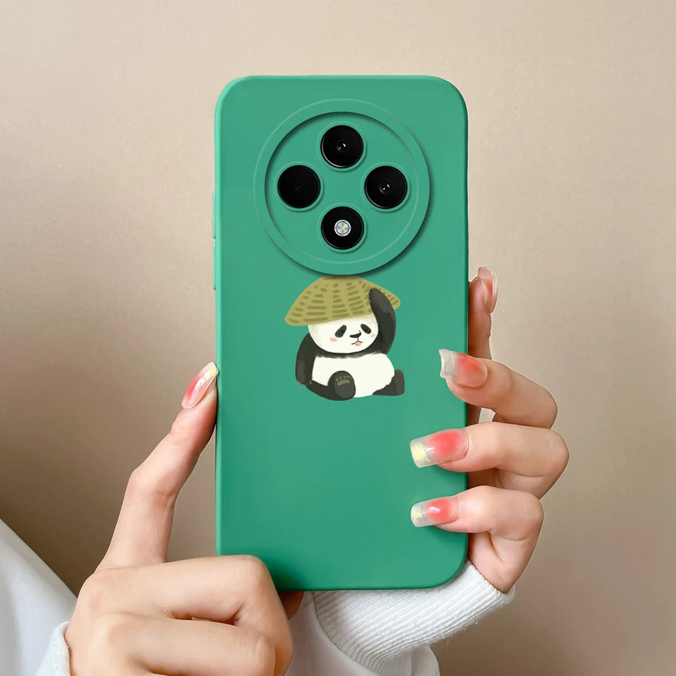 For OPPO Reno 12F 5G Case Funny Astronaut Cactus Liquid Silicone Durable Simplicity Non-slip Back Cover For oppo reno 12f Coque