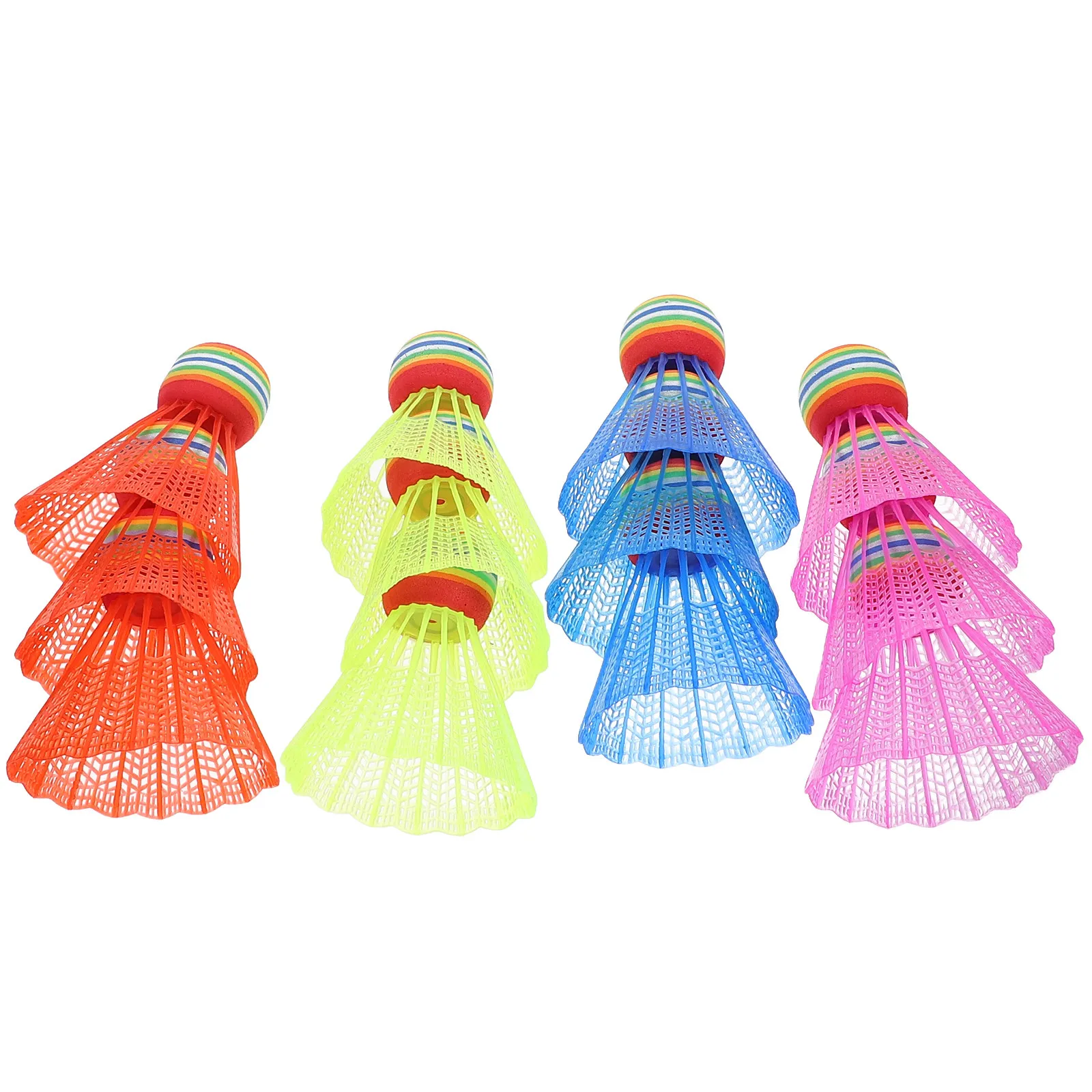 

Набор из 12 цветных бадминтонных воланов с увеличенной головкой для тренировок в помещении и на улице