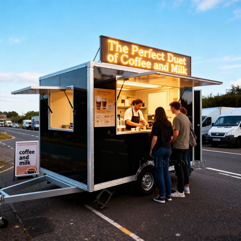 

Wholesale Food Truck Fully Equipped Kitchen Customizable Commercial Food Trailer Mobile Food Truck Trailer for Parties