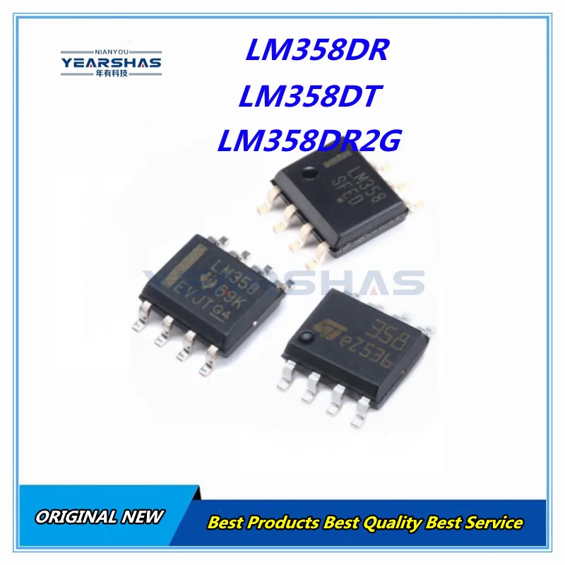 10 pces LM358DR LM358DT lm358 LM358DR2G   SOP-8 smd novo e original ic chipset