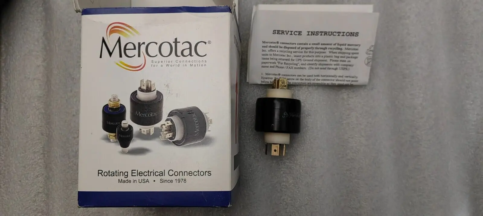 MERCOTAC ROTATING CONNECTOR 630 6 CONDUCTOR 250V, NEW,