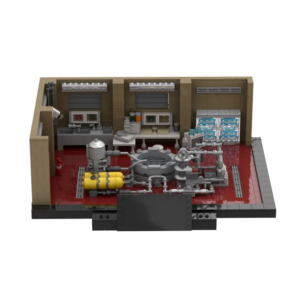 MOC Breaking Bad Movie The Superlab Building Blocks Chemical Poison Experiment Extraction Scene Room House Brick Toy Gift