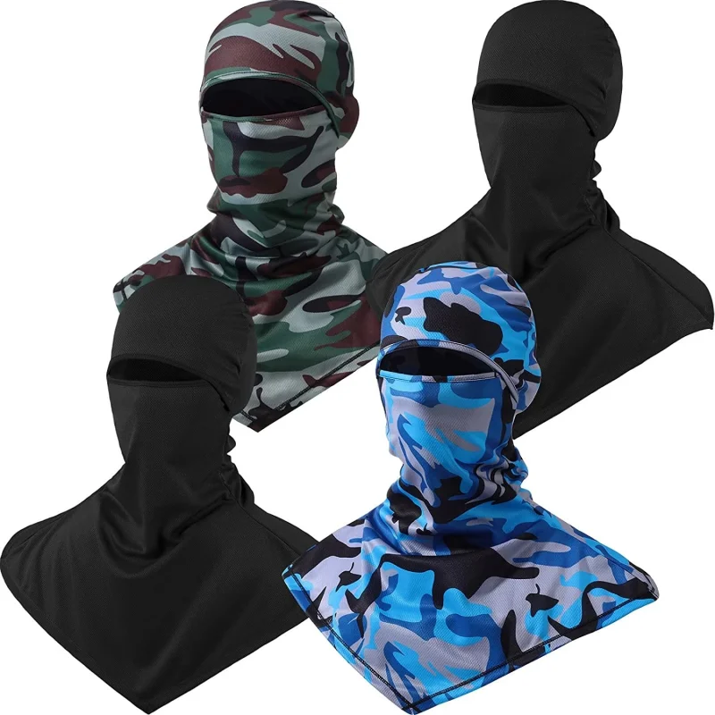 Men Tactical Balaclava Face Mask Summer Sun Protection UV Protection Breathable Long Neck Covers Hiking Scarves Cycling Helmet