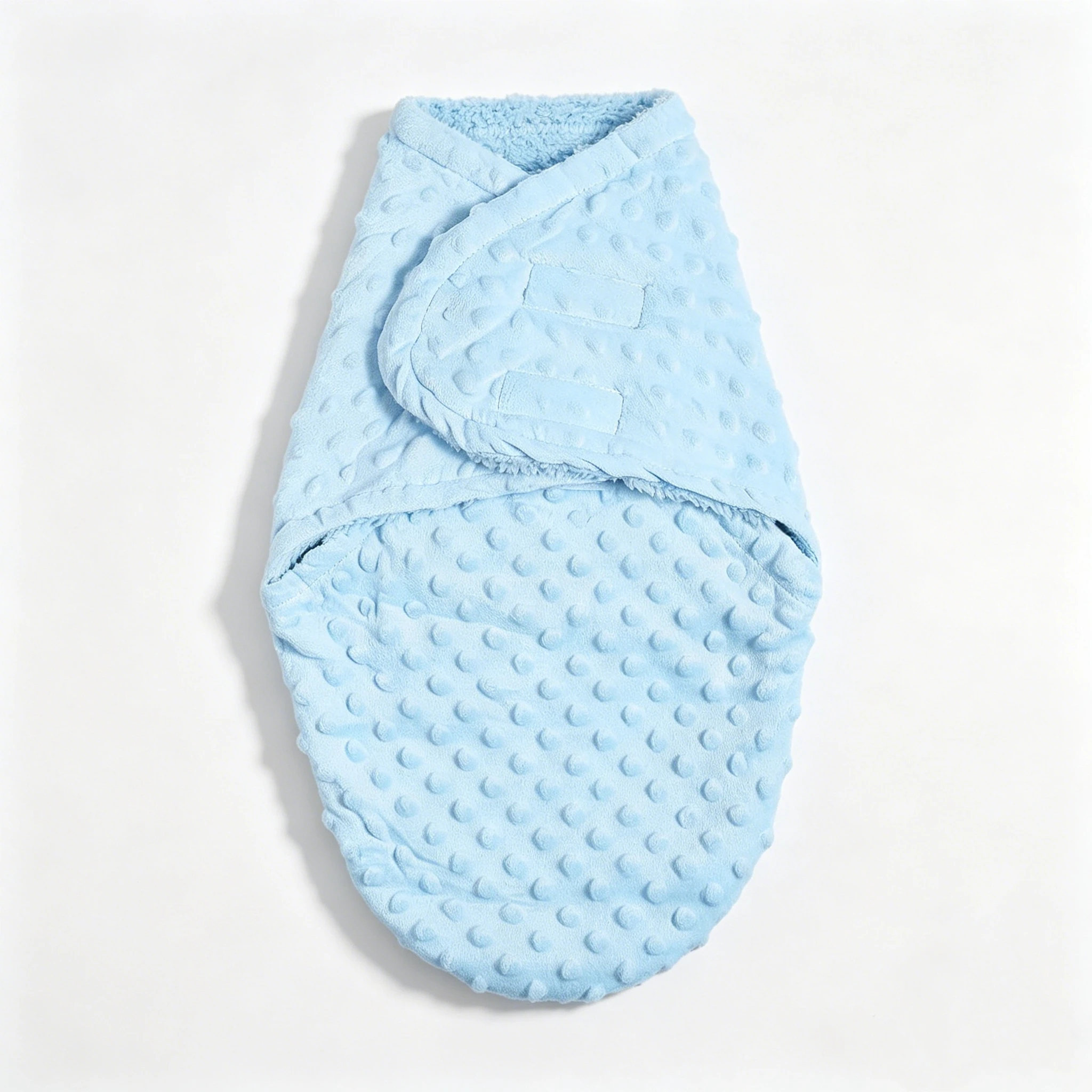 1 Stück Weicher Atmungsaktiver Einfarbiger Gepunkteter Samt-Babyschlafsack für den Heimgebrauch 0-3 Monate