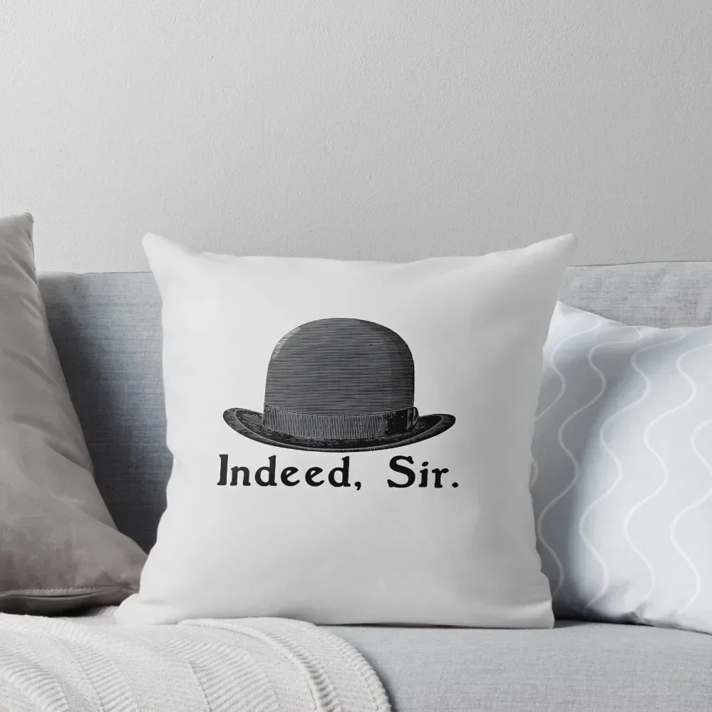 

Jeeves and Wooster Bowler Hat: Indeed, Sir from PG Wodehouse's Iconic Character Throw Pillow