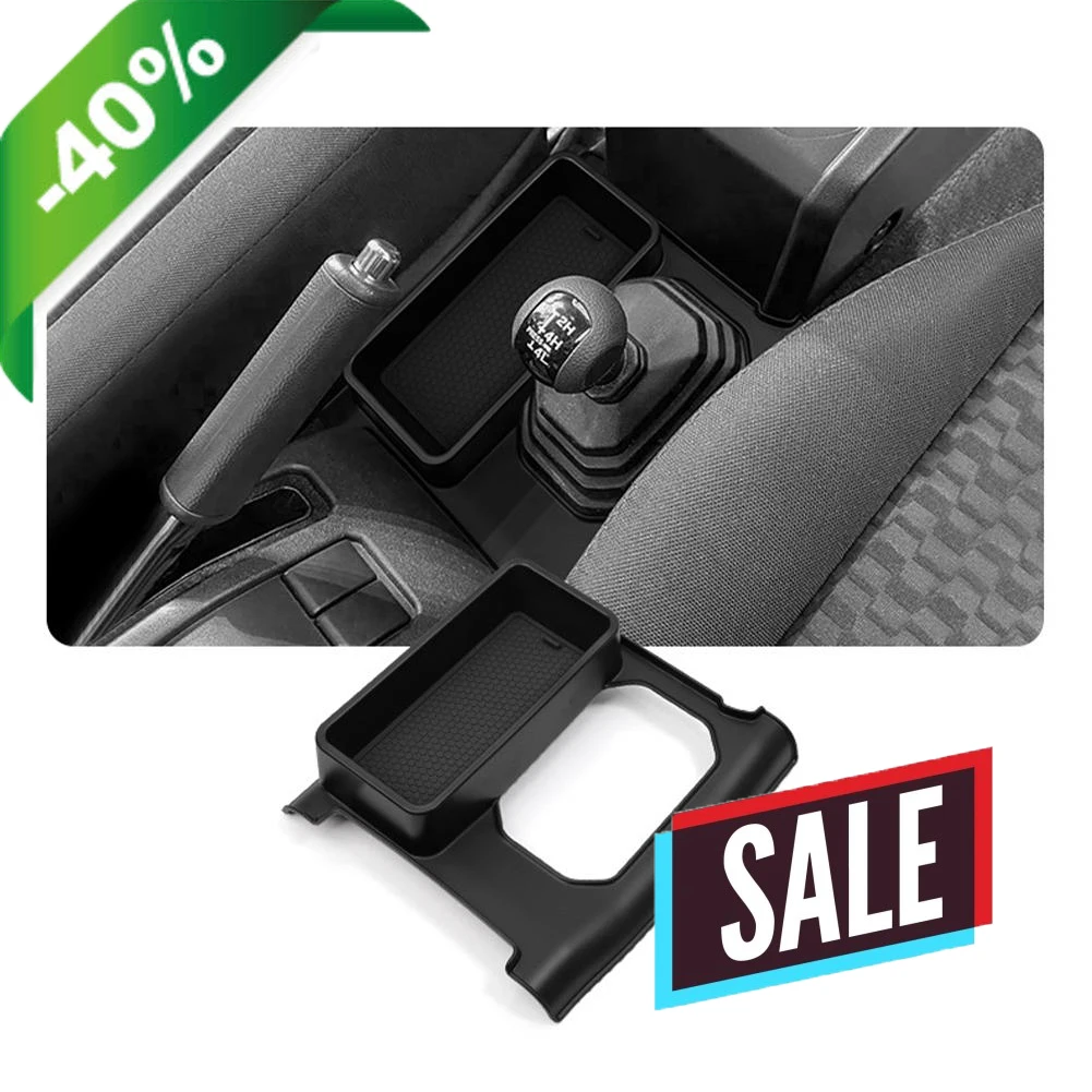 

Черный боковой лоток для переключения передач для Suzuki Jimny 2019-2025, ящик для хранения переключения передач, органайзер для центральной консоли, аксессуар для внутреннего хранения