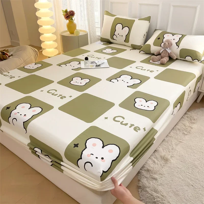 Class A cotton printed mattress, pure cotton bedspread, single-layer mattress protective cover, dust-proof and non-slip