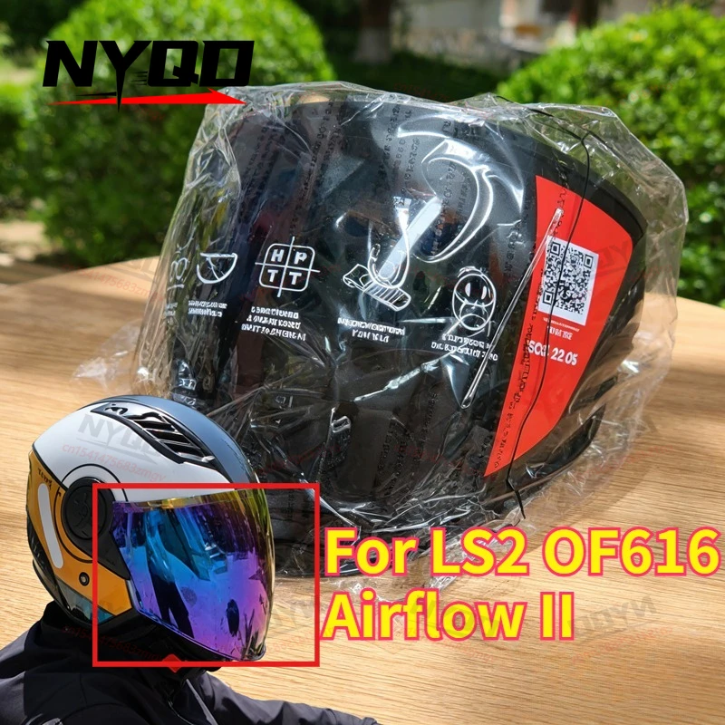 

Оригинальный визор для мотоциклетного шлема LS2 OF616 Airflow II, прозрачный, черный, сменный, аксессуар для шлема.