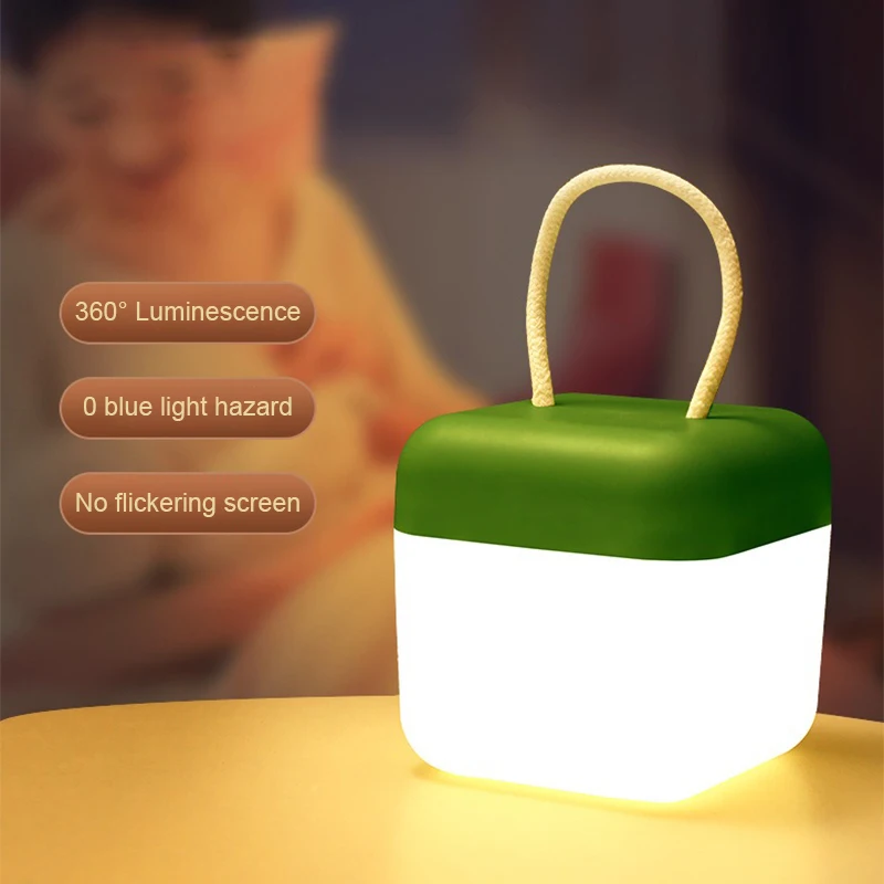 LED Night Lights Rechargeable Stepless 3-color Dimming Portable Handheld Light Kids Bedroom Lighting Bedhead Decor Night Lamp