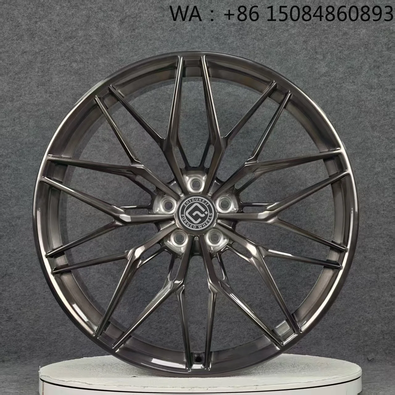 

High end private customization brushed grey OEM lightweight forged alloy wheels, stable quality passenger car aftermarket upgrad