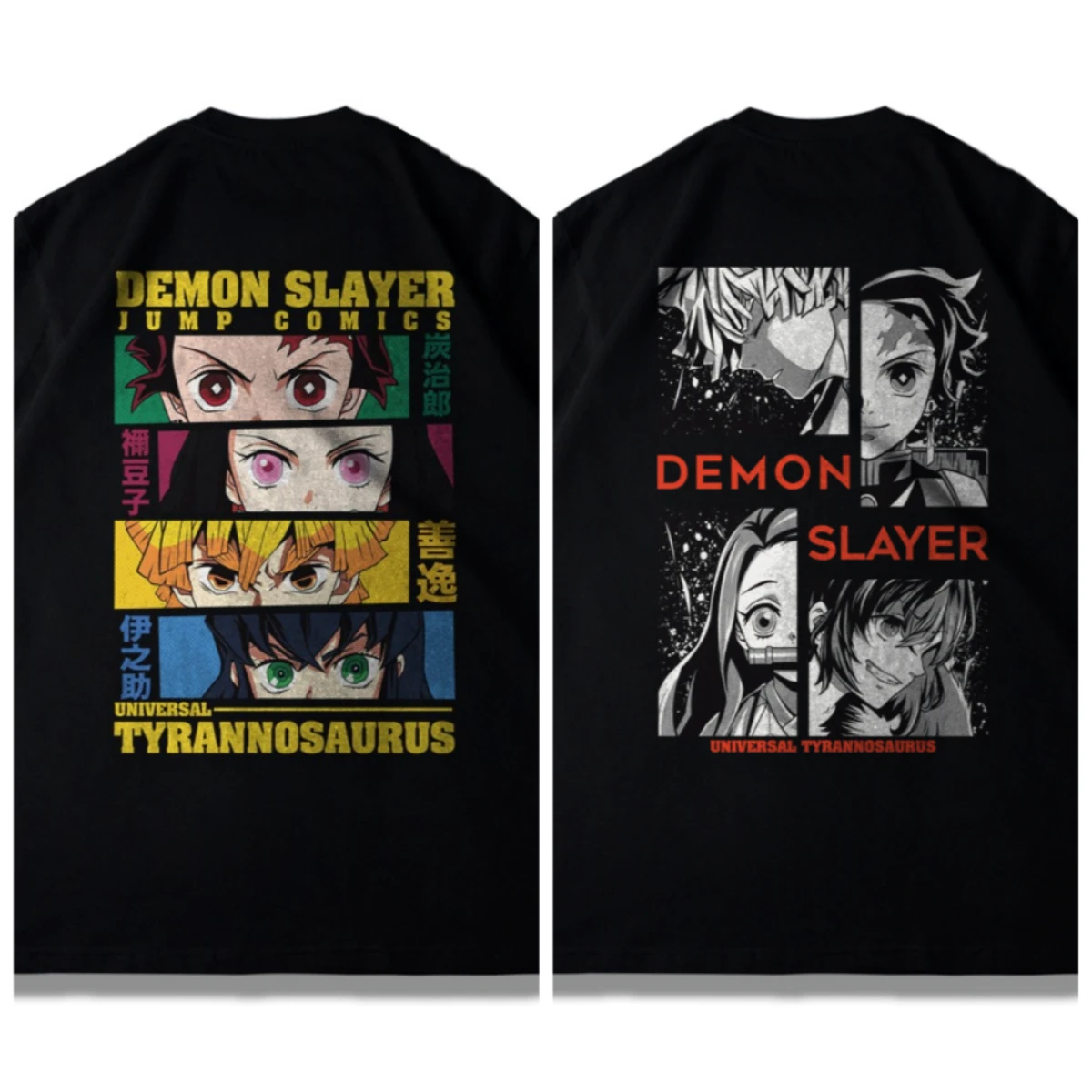 

«Demon Slayer: Kimetsu No Yaiba» Футболка с короткими рукавами, круглым вырезом и летние наряды с принтом в Instagram.