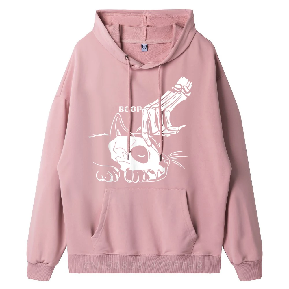 Graphic Hoodies Family O Neck Boop Men Hoodies Vintage Printed Long Sleeve Casual Sweatshirt Cat Lover Gift