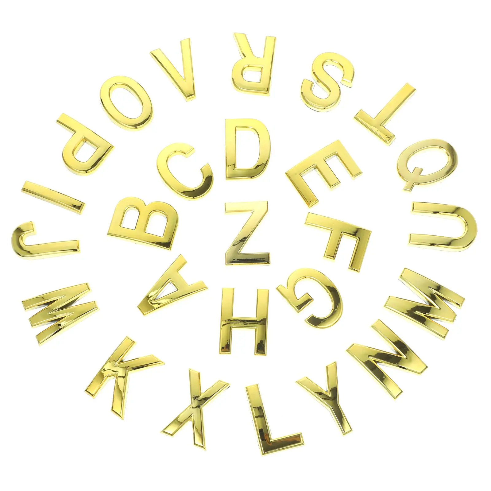 

10 Pcs Number Signs 7cm Doorplate Durable Shiny Hotel Mailbox Wooden Door Wall Laminate Alphabet Sign Letter
