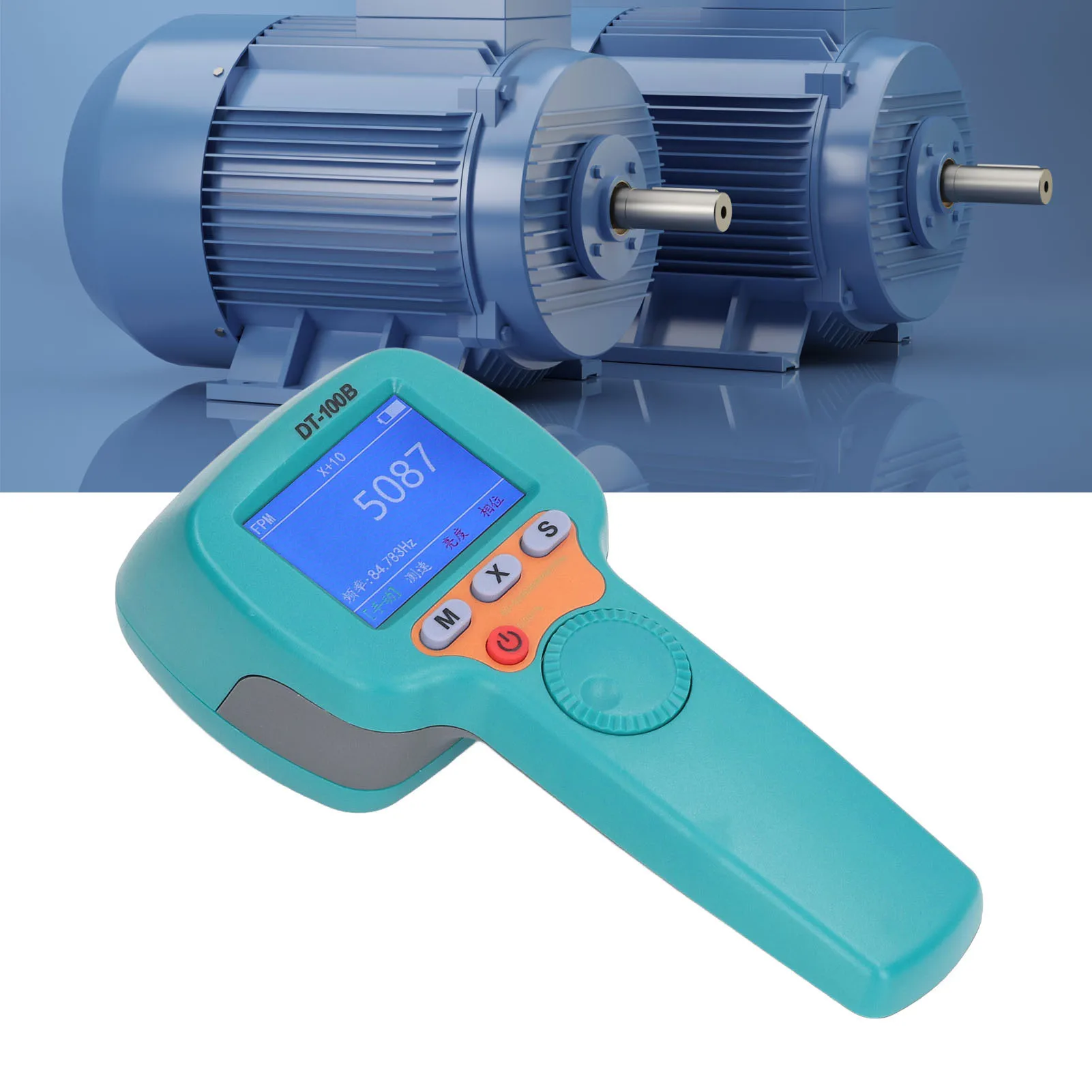 Handheld Stroboscope LCD Display Non Contact Strobe Tachometer High Accuracy ABS Safe 1500 LX LED Light for Lathes