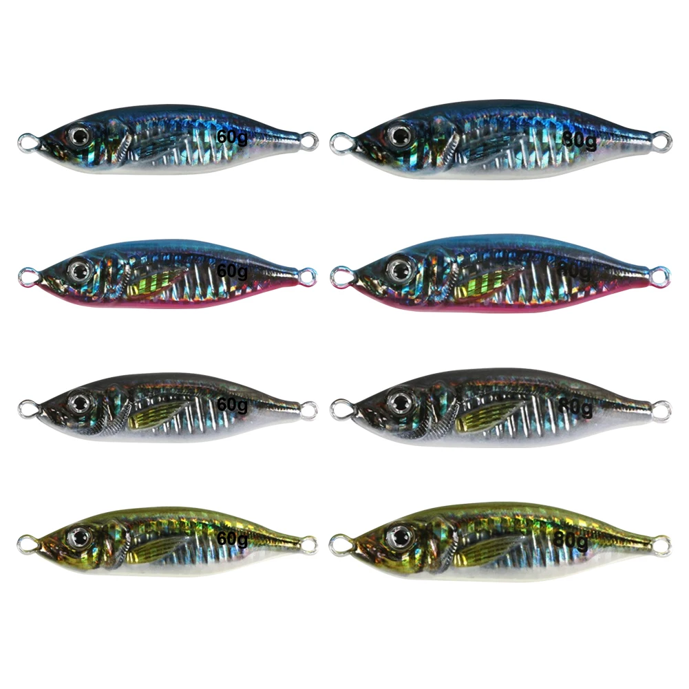 3D Print UV Luminous Simulation Mackerel Fake Crankbait Fishing Lures Bionic Artificial Bait Pesca Wobbler Fishing 60g/80g