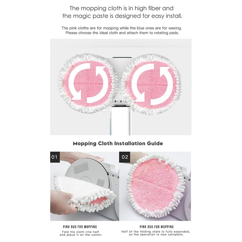 2 قطعة استبدال ممسحة البخار الملابس ممسحة كهربائية منصات التنظيف لسلسلة Bobot 8 و 9 ، قطع غيار ممسحة الأرضية الساخن