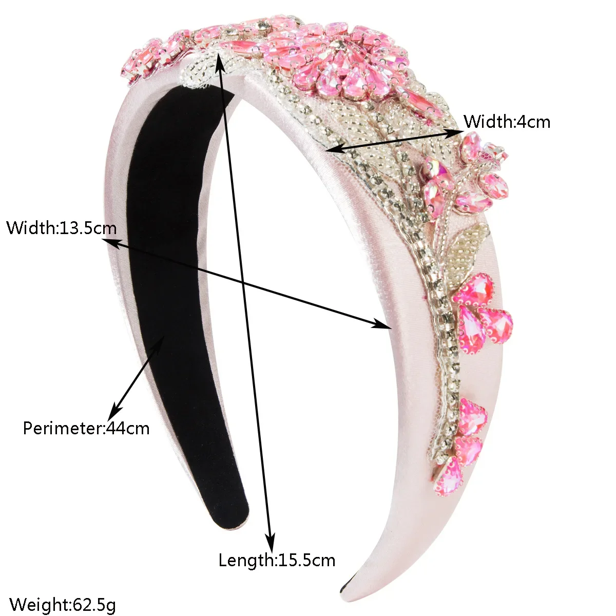 European and American New Sponge Heavy Industry Full Diamond Headband Baroque Luxury Shiny Flower Ball Headband for Women