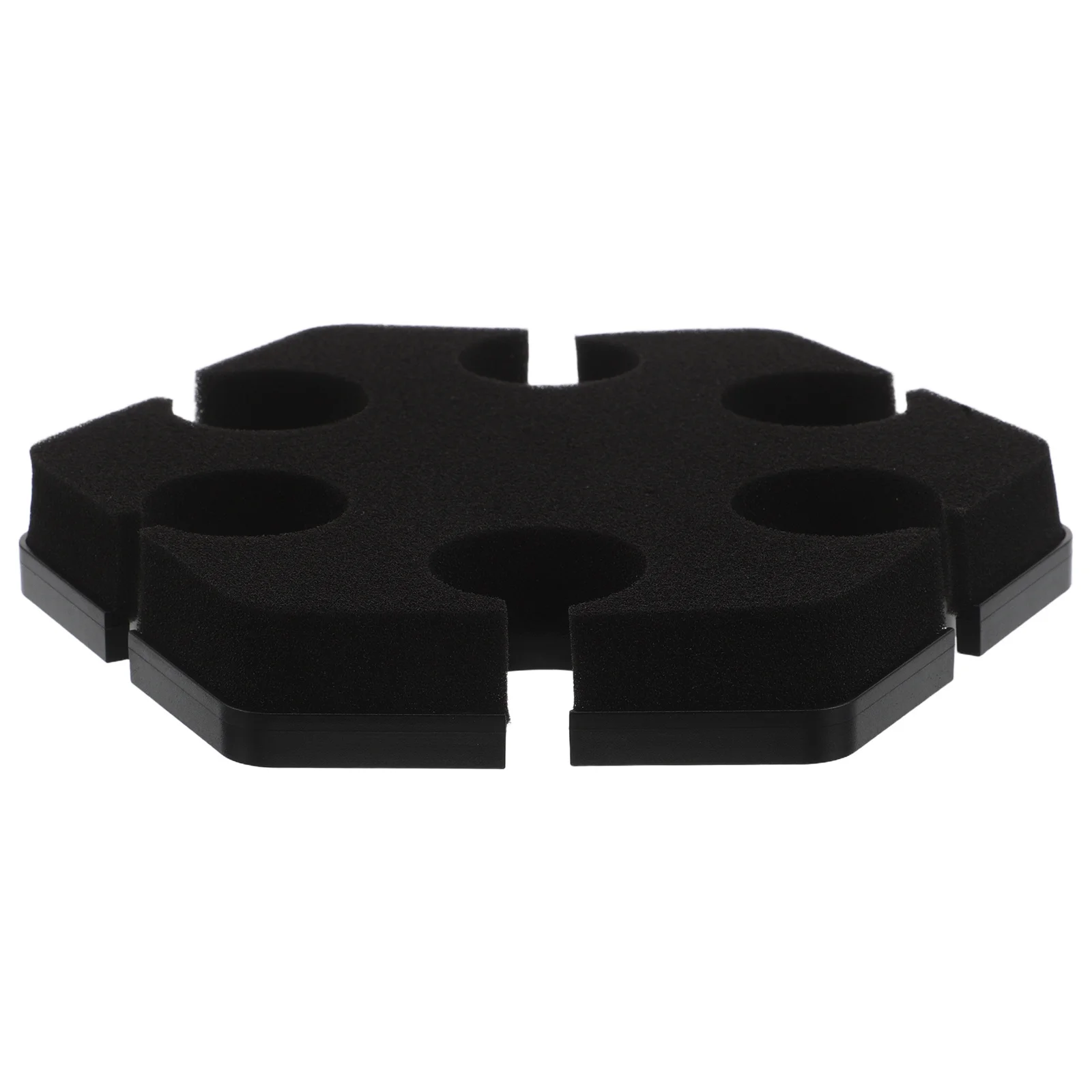 

Hexagonal Microphone Tray Holder 6-Hole Shockproof Base For Wired Cordless Mics Live Streaming Karaoke Stage Dj Music