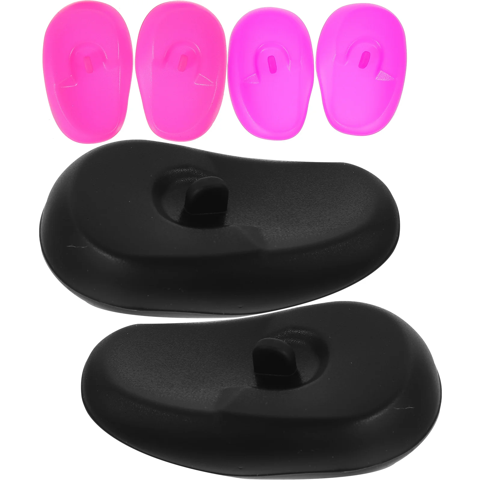 3 ペアのイヤーマフ ヘアドライヤー プロテクター 染料シリコン カバー 熱睡眠耳栓