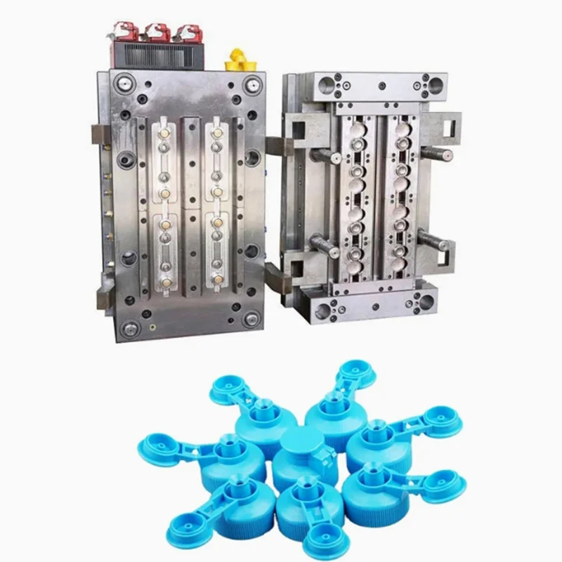 Cetakan injeksi tutup botol plastik multi-kavitas, proses CNC kustom OEM pabrik