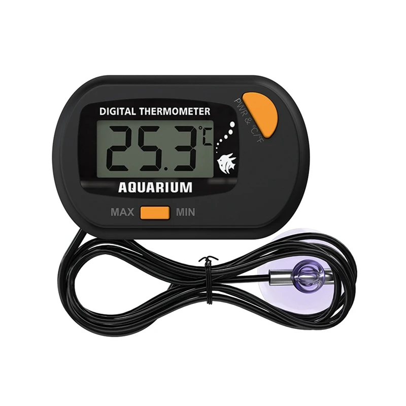 -50℃ - 70℃ Digital Aquarium Fish Tank Thermometer With Suction Cup Temperature Sensor Meter Tester Easy Install Easy To Use