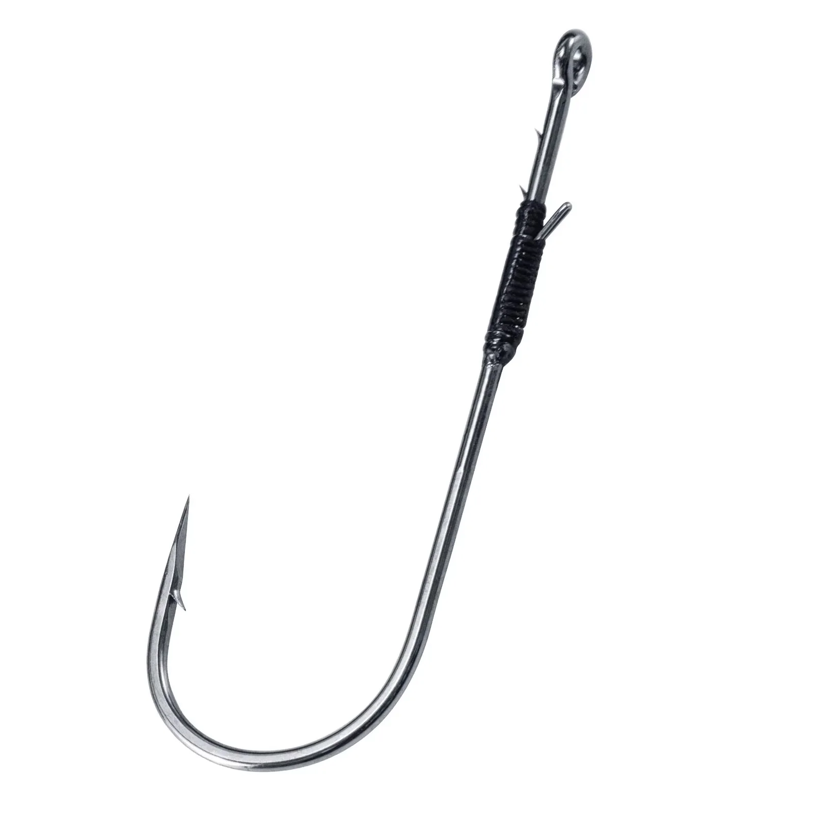 

10pcs Flipping Hooks with Bait Holder for Bass Fishing Long Shank Weedless for Soft Worm Texas Rig Pitching Punch Shot Wacky Rig