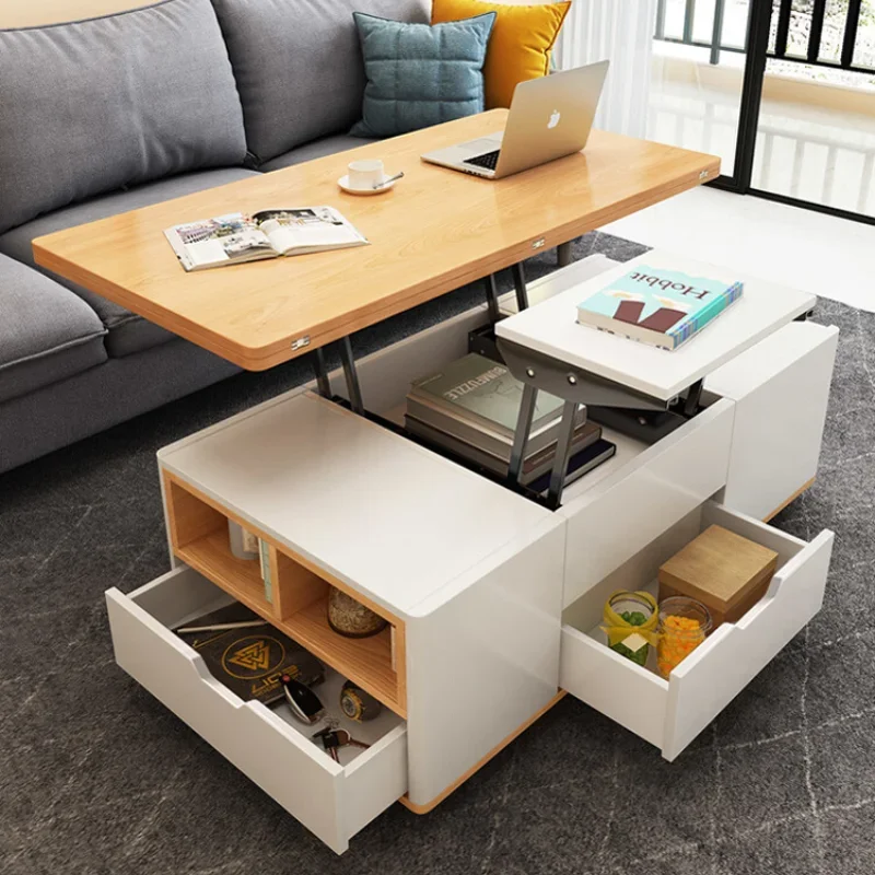 

Adjustable Nordic Coffee Tables Modern Lifting Floor Small Coffee Table Living Room Mesas De Centro Para Sala Furniture For Home