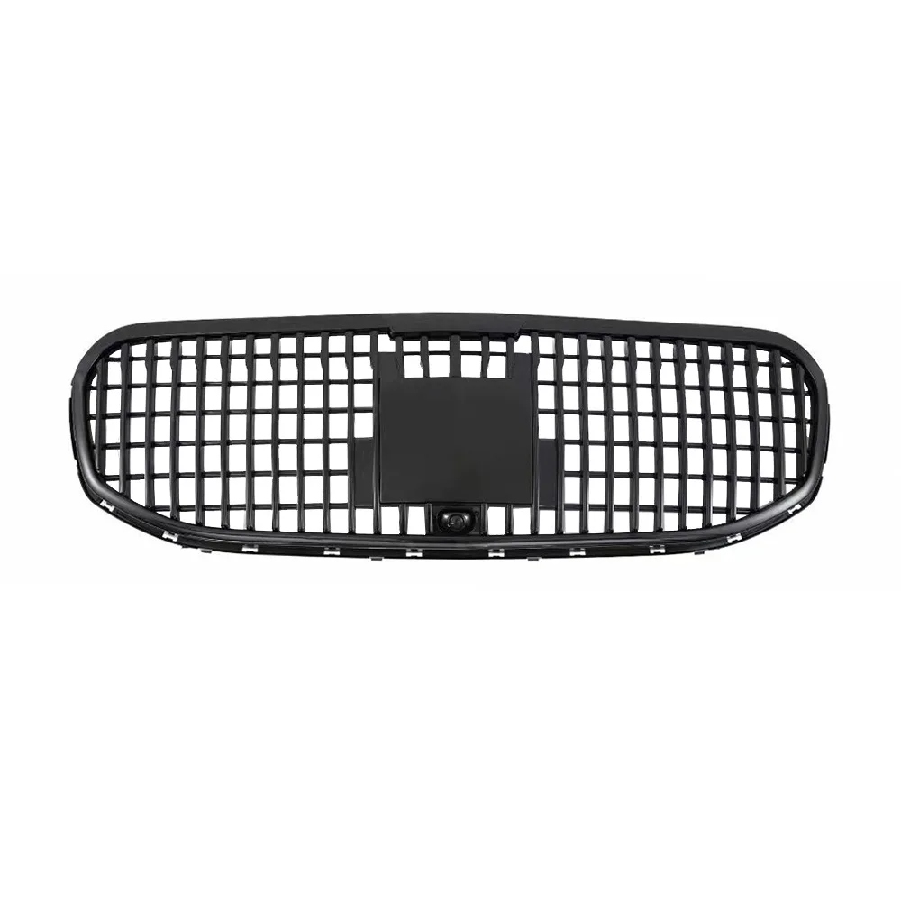 Silver/Black Front Grille Maybach Style Bumper Grill Inlet Mesh Grid For Mercedes Benz X167 GLS 2020-2024 GLS450 GLS580