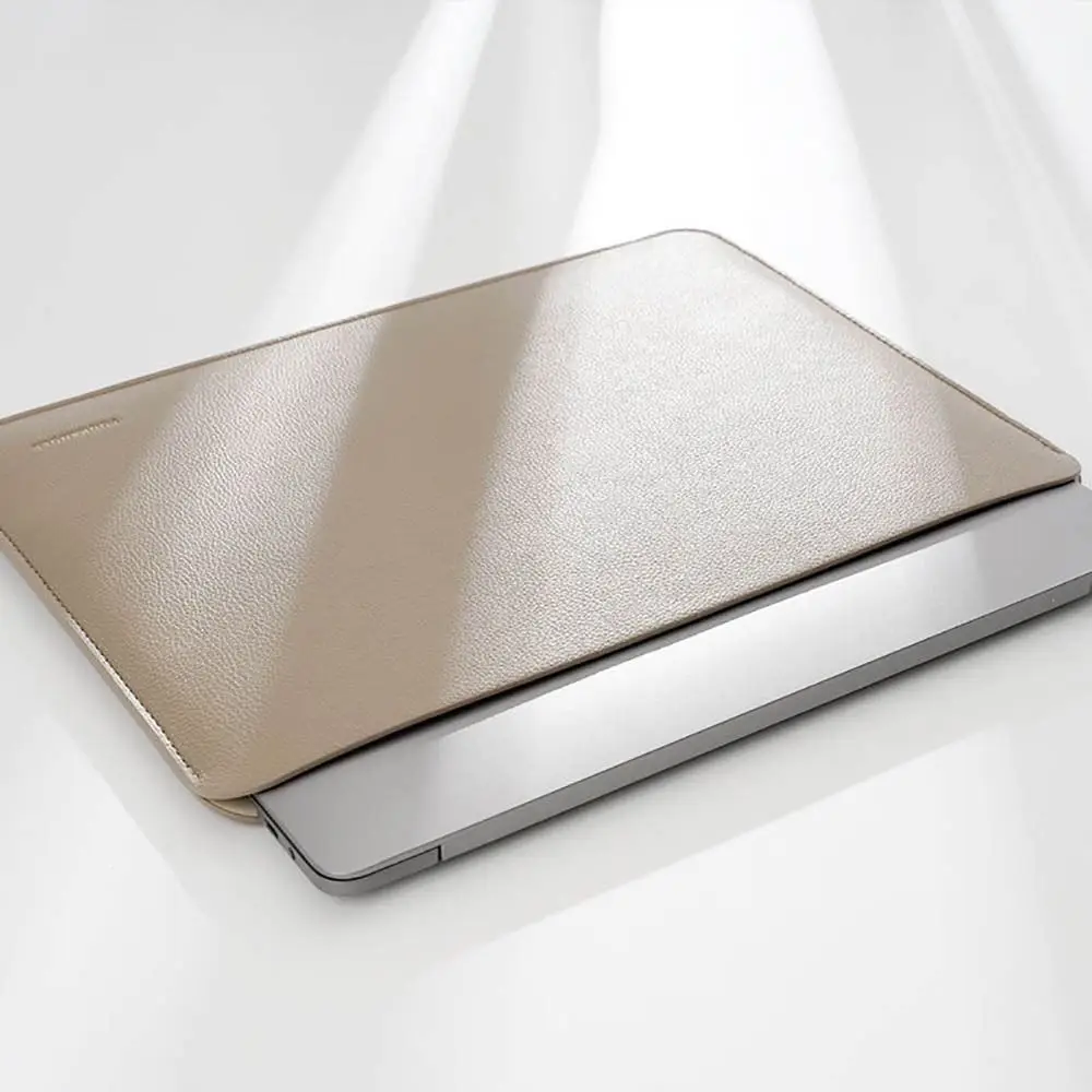 Nuevo bolso para ordenador portátil de PU, funda ultrafina de gran capacidad para ordenador portátil, funda protectora para tableta de negocios a prueba de golpes, bolsa para ordenador portátil