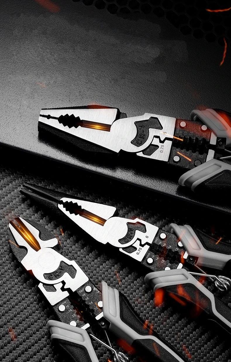 Crimper Cable Cutter Adjustable Automatic Wire Stripper Multifunctional Stripping Crimping Pliers Terminal Hand Tool