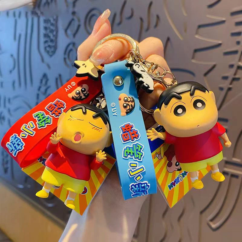 

Anime Crayon Shin-Chan Keychain Day Daily Kawaii Cartoon Figure Pvc Model Toys Dolls Bookbag Pendant Keyring Birthday Gifts