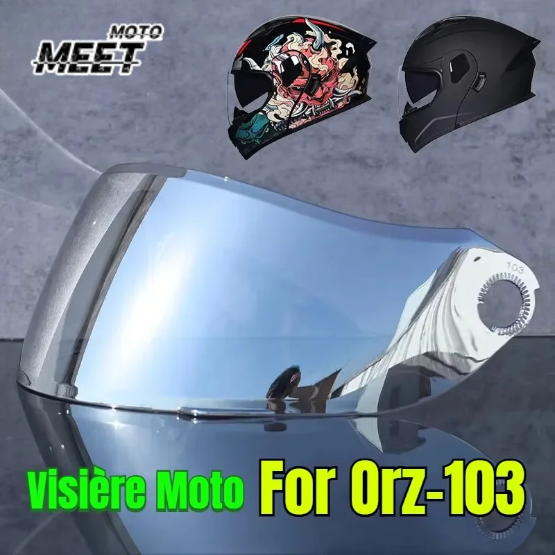 Orz Visière Moto Night Vision Transparent HD Lens Orz-103 Color Sun Protection UV Protection Helmet Windshield Protector