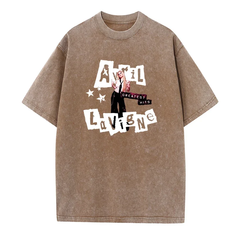 Avril laiggreatest hits 2024 shirts Harajuku o-neck cotton vintage T-shirts fans gift tops