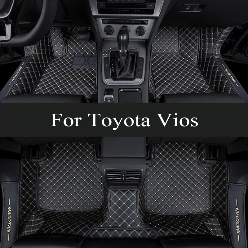 

Car Mats For Toyota Vios Yaris sedan ATIV Limo XP150 2013~2022 Carpet Rugs Leather Mat Waterproof Floor Pad Set Car trunk mat