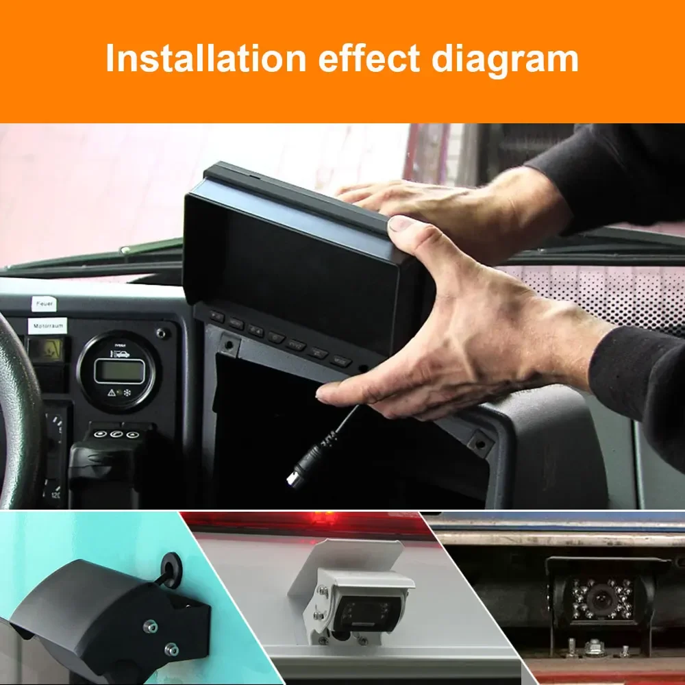 7 Zoll TFT LCD Auto Monitor 24 V Auto Rückansicht Lkw Reverse Fahrzeug Backup Kamera System Kit für Rückansicht Anhänger Bus