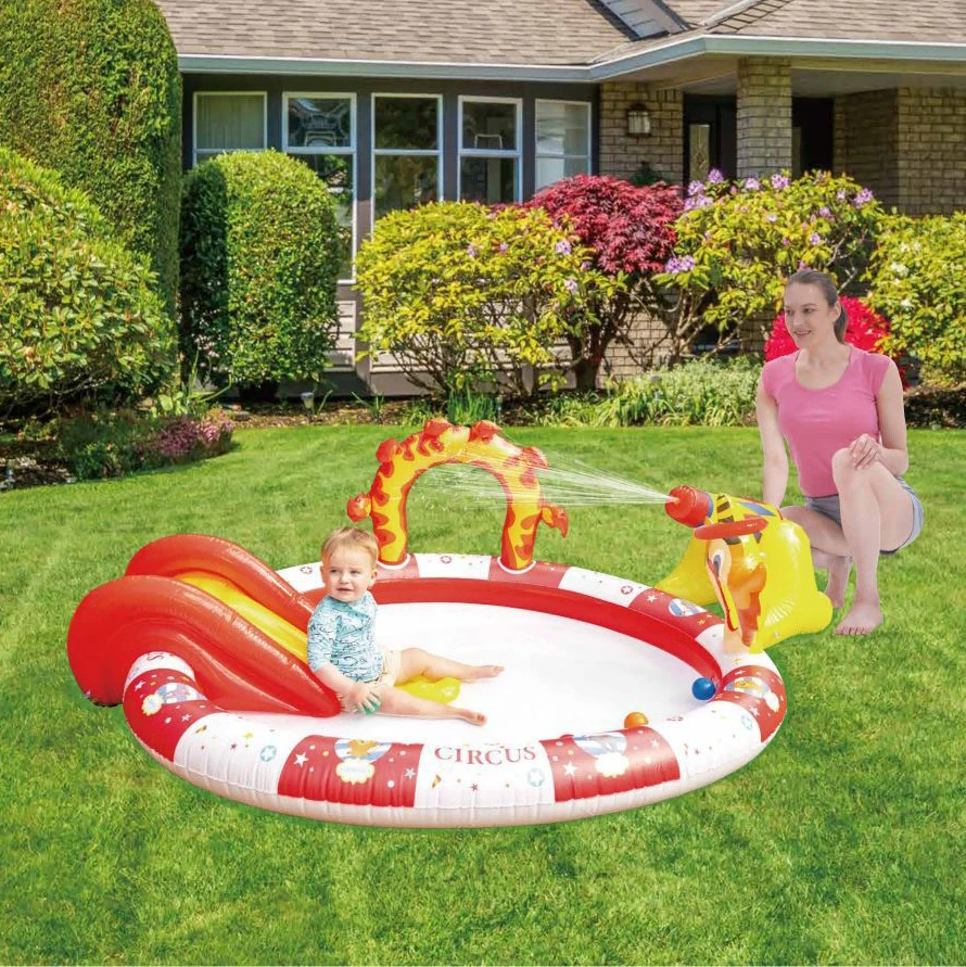 

Pool Slide Water Games Children Inflatable Toys Waterslide Inflatable Toy for Child Water Play Spray